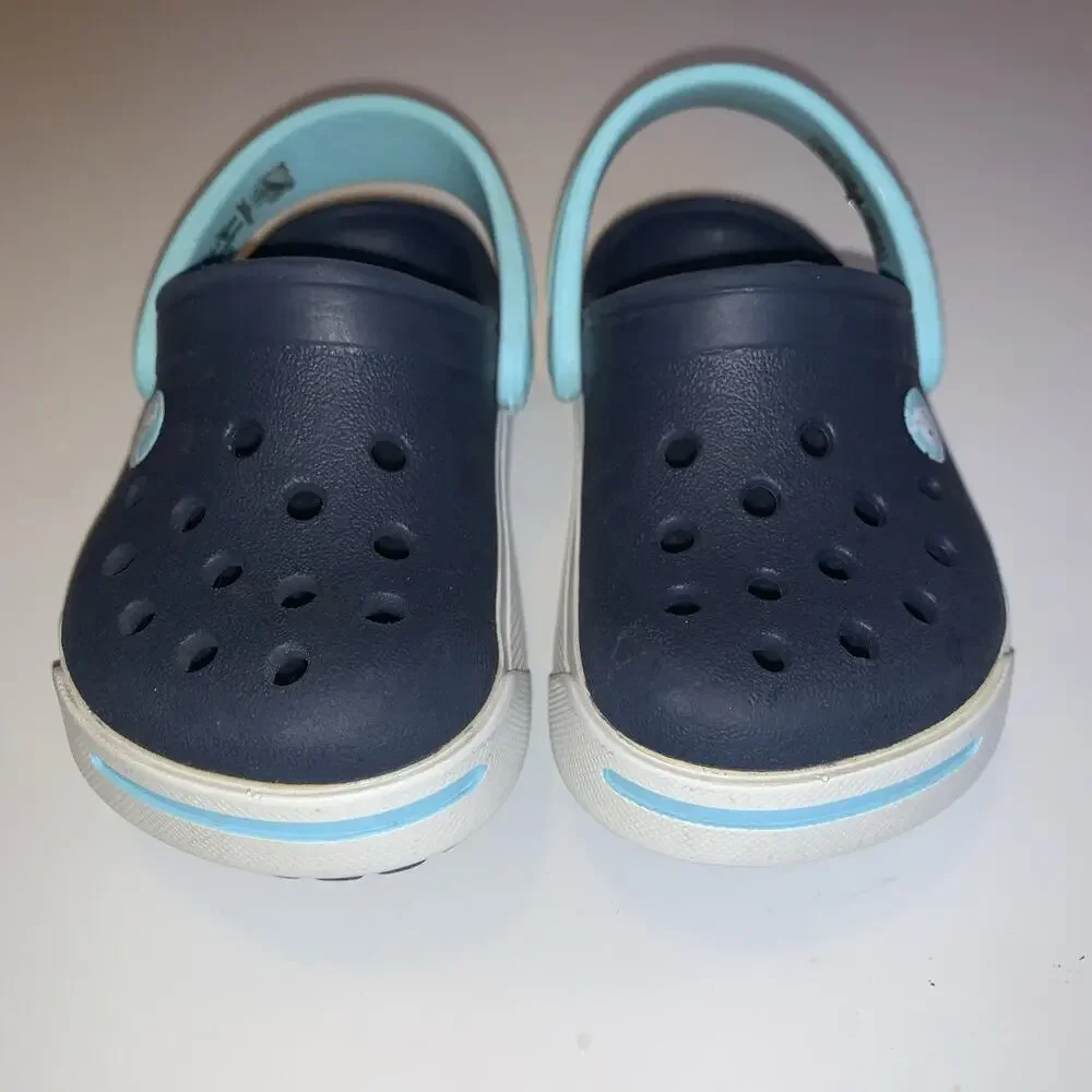 Crocs BRAND NEW Toddler 4C5 Dark Blue And White NEW